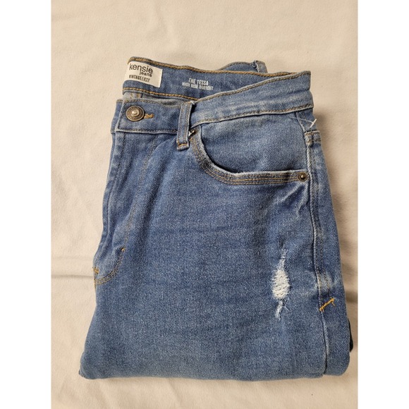Kensie The Tessa Vintage Luxe High Rise Bootcut Jeans Distressed Denim Sz 8/29 - Picture 1 of 6